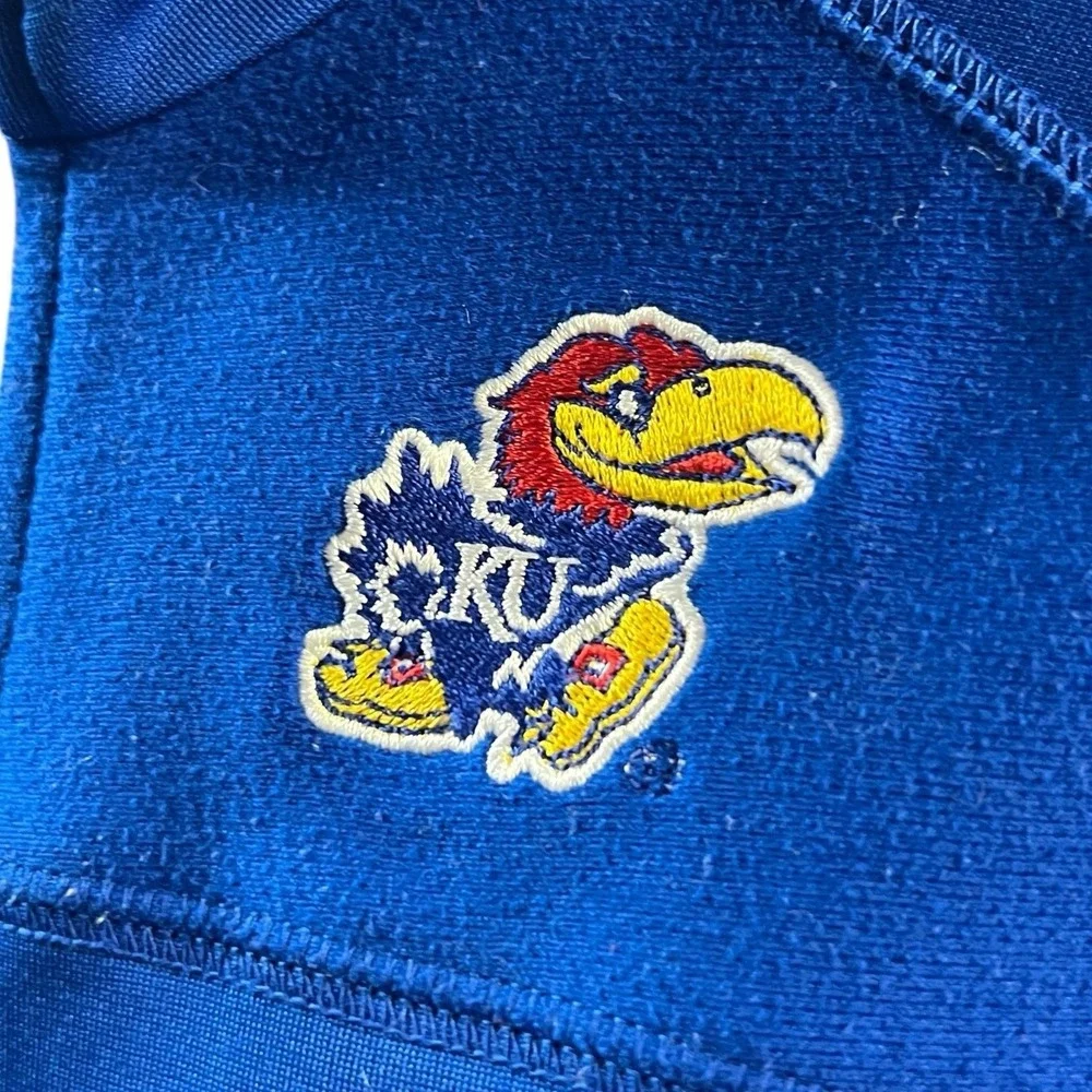 Adidas Track Jacket KU Jayhawks Full-Zip Climalite Athletic Collegiate Fanwear L